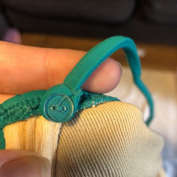 Teal bikini top with NWT pink striped bottoms - Picture 12 of 14